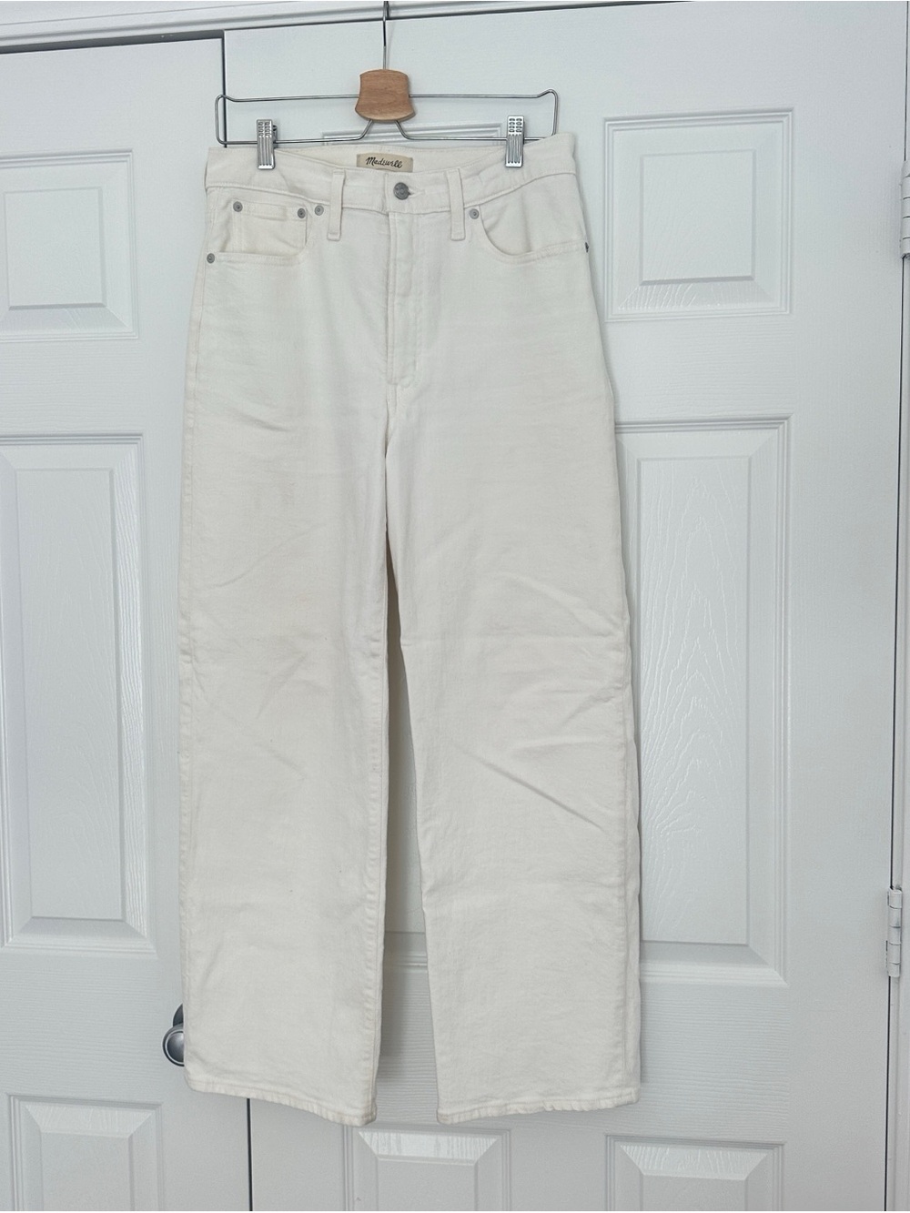 Madewell Cream Straight-Leg Jeans